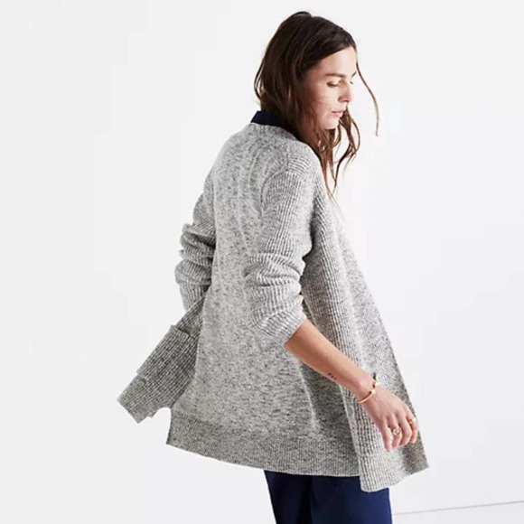 MADEWELL Postscript Cardigan Sweater Marled {LL29} - Picture 3 of 8